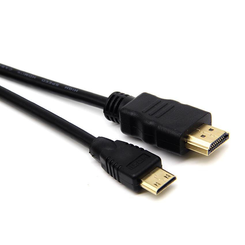Mini HDMI-compatible To HDMI Cable 1080p 3D Gold Plated Plug For Monitor Tablet Camera DV Graphics Card HDTV Display Projection