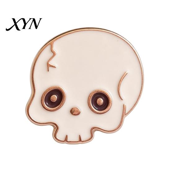 Halloween Skull Pin Spooky Enamel Brooch Pin, Pumpkin Ghost Haunted House Decorative Accessory for Sweaters Coats Bags Hats Party Outfit