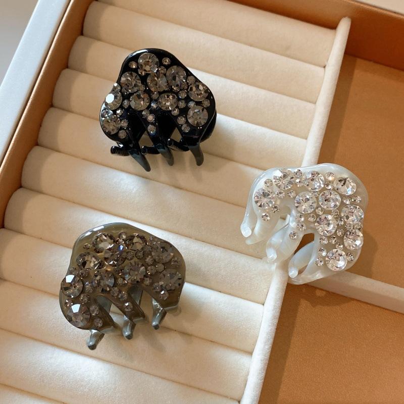 

Elegant Crystal-Encrusted Mini Hair Clip for Women
