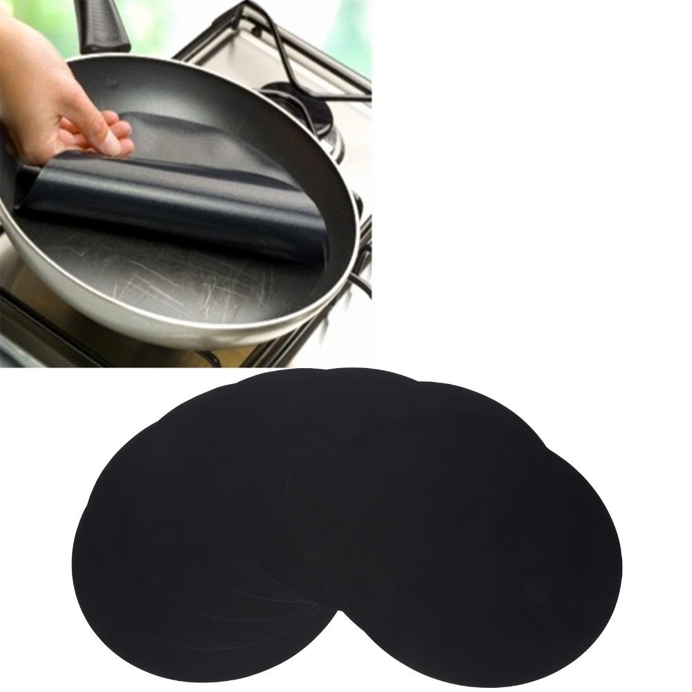 10Pcs PTFE material PTFE Pan Liner 24cm round size Frying Pan Protector Cookware anti-scratch