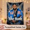 Custom Personalized Tapestry,Kendrick Lamar Print Custom Name Text Wall Art Hanging for Bedroom