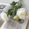 Artificial Ranunculus Asiaticus 2 Head Realistic Fake Silk Flower with Stem Home Office Wedding Party Faux Flower Decoration