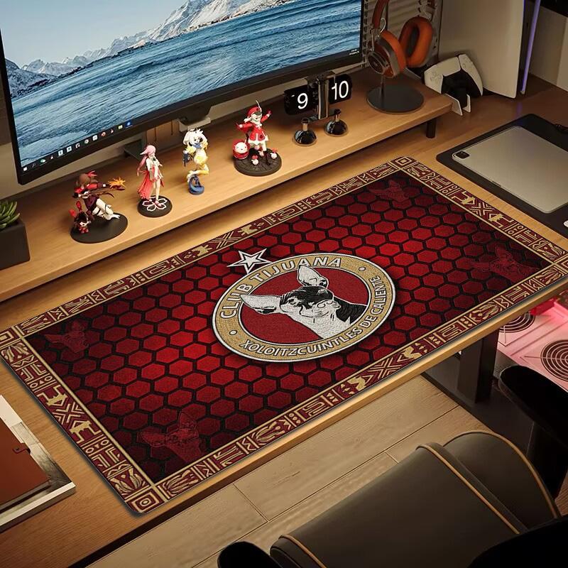 Tijuana Logo Color Mouse Pad Large Gaming Table Cushion Non-slip Laptop Tablet Big Mousepad XXL Mat Mini PC Playmat With Lock edge