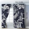 2PC Classic Asian Dragon Blackout Curtains – Chinese Dragon & Japanese Wave Design   Polyester for Bedroom