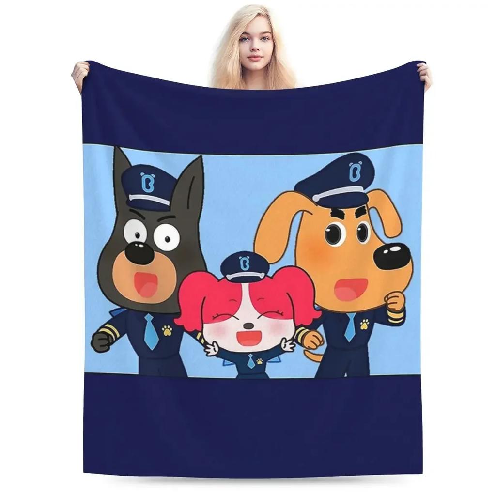 Sheriff Labrador Blanket Soft Warm Flannel Throw Blanket Plush for Bed Living Room Picnic Travel Home Couch