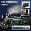 Mould King 12024 Technical Car Building Block Remote Control Steam Locomotive with Train Tunnel Part Model Kids Christmas Gift