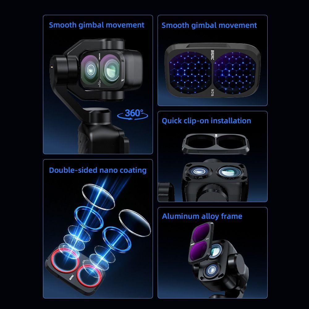 LPR Lens Filters MCUV/CPL Lens Protector for DJI Osmo Pocket 4P Gimbal Camera Accessories