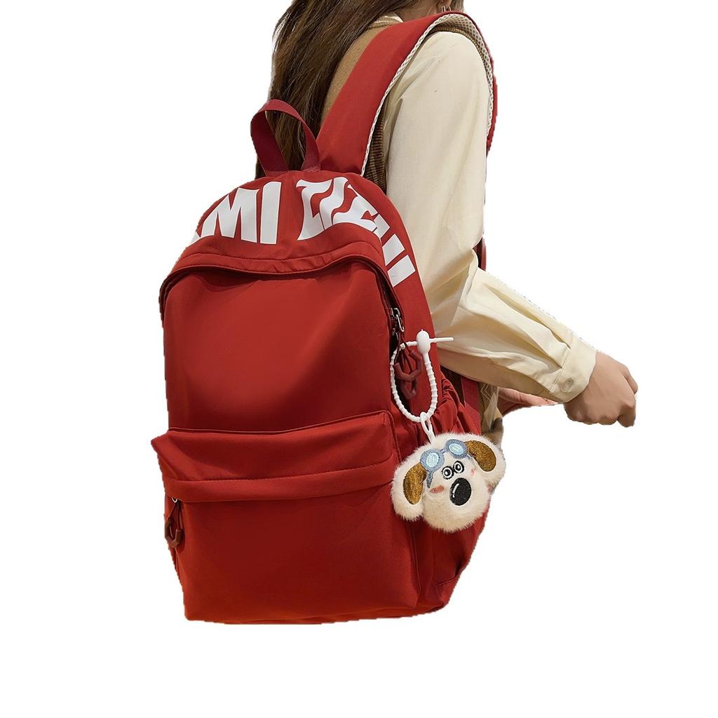 Schoolbag female Korean version large capacity backpack junior high school student bag leisure alphabet travel backpack versatile computer bag