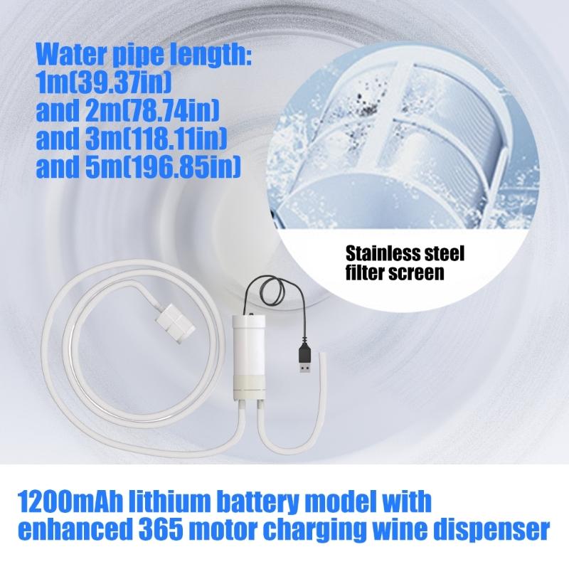 Rechargeable Electric Beer Transfer Pump Automatic Siphon with Food Grade Silicone Tube Set for Quick Wine Extraction