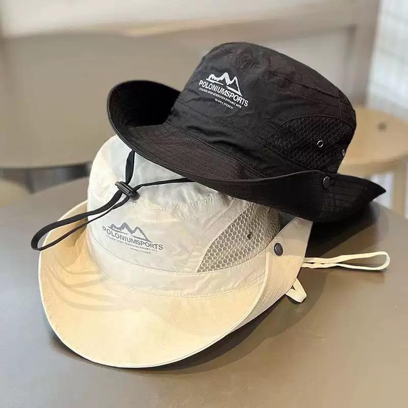 Bucket Hat Fisherman Hat Sunscreen Cap Wide Brim Hiking Hats Quick-Drying Sun-Shade Fishing Caps