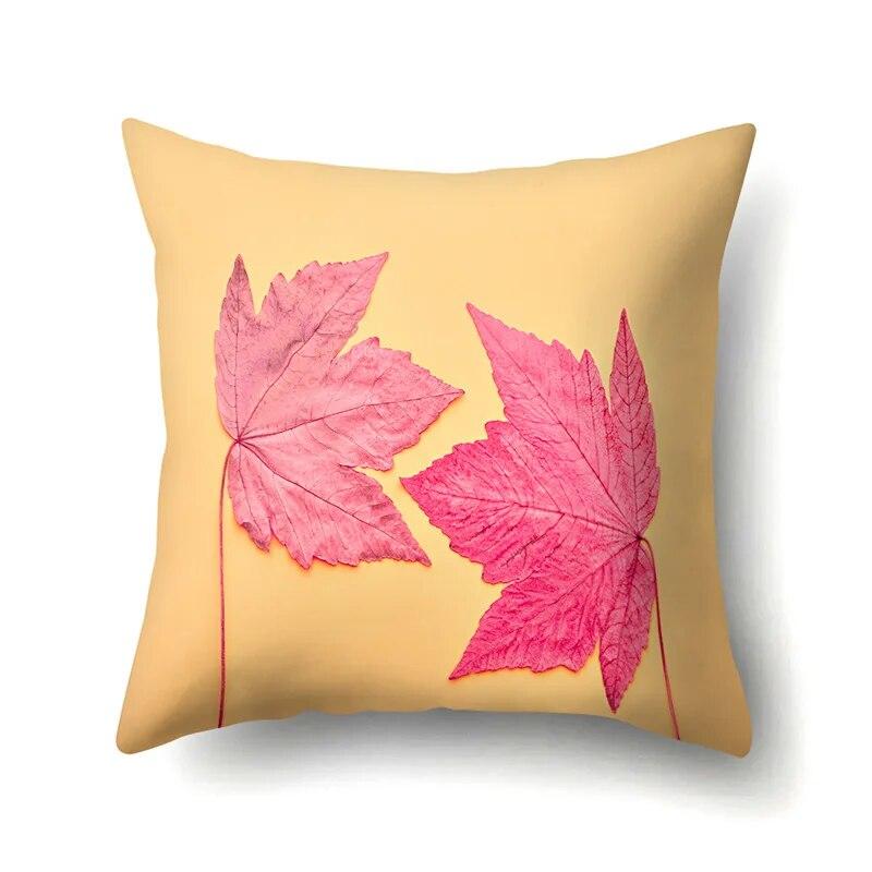 Maple Leaf Pillowcase Car Lumbar Pillow  Cushion Sofa  toon Pattern