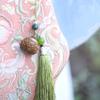 Yellow Sandalwood Cell Phone Chain Hollow Out Carved Wooden Pendants  Key Chain Decoration