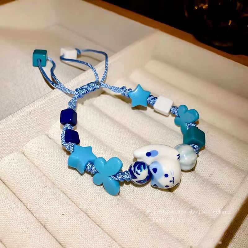 Cat Butterfly Star Square Bead Woven Bracelet Personalized Fashion Light Luxury Versatile High Sense Niche Jewelry Women