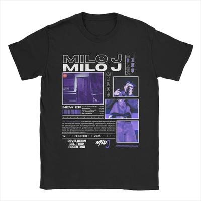 Vintage Rapper Milo J 166 Album Deluxe TShirts Unisex Crewneck Cotton T Shirt Short Sleeve Tee Shirt Graphic Printed Tops