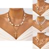 Spring 2025 Artistic Retro Pearl Collar Chain With Unconventional Shape For Women