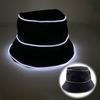 Solid Color Style Beach LED Cap Luminous Fisherman Hat El Wire Bucket Hats Glow In The Dark For Club Rave Party Wedding Props
