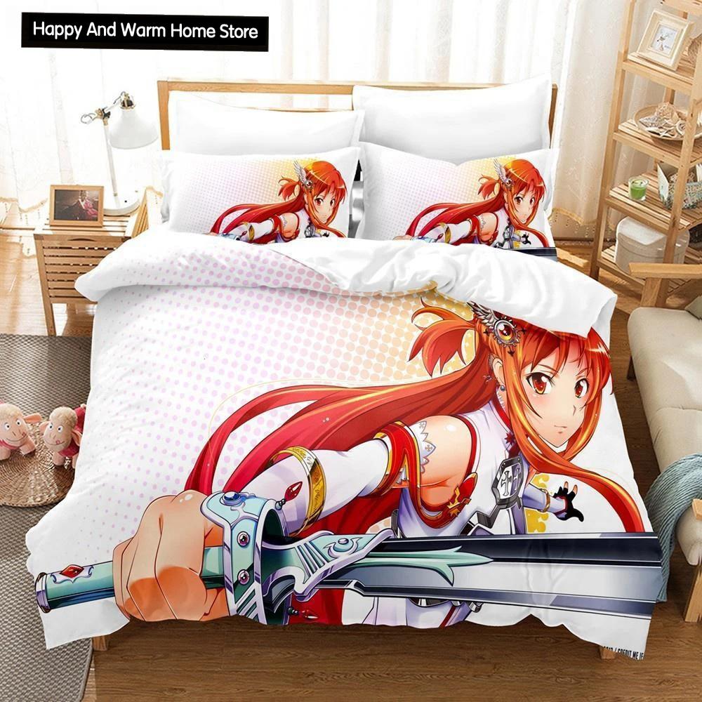 

Comforter Anime Sword Art Online Bedding Sets Home Textile Pillow Case 3D S Boys Gift Bed Set Home Textiles Bedding Comforter (quilt)-EU Single(135*200cm)3pcs