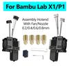 Komplette Hotend-Baugruppe Hotend für Bambu Lab X1 X1C P1P P1S mit Lüfter-Upgrade 2.0 mit Düse Kompletter Bambus Lab X1 Carbon