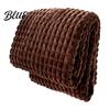 Thermal Insulation Blanket for Autumn Waffle Textured Fleece Throw Blanket Solid Color Milk Flannel Grid Cut Texture Sofa Plush Soft Warm Cozy Couch