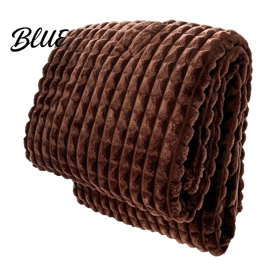 Thermal Insulation Blanket for Autumn Waffle Textured Fleece Throw Blanket Solid Color Milk Flannel Grid Cut Texture Sofa Plush Soft Warm Cozy Couch