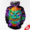 Autumn 3D Fun Pumpkin Pattern Printed Hoodies Fashionable Casual Sports Long Sleeved Men's Hooded Sweatshirts