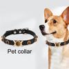 Collar para Mascotas con Anillo de Tracción Ajustable Anti-asfixia Resistente a Mordeduras Anti-rotura Piedra Ojo de Tigre Collar para Perro Colocación Diaria