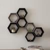 3Pcs Hexagonal Suspended Storage Rack Nordic Wall Hanging Rack Living Room Entrance Creative Geometric Storage Decoration Rack