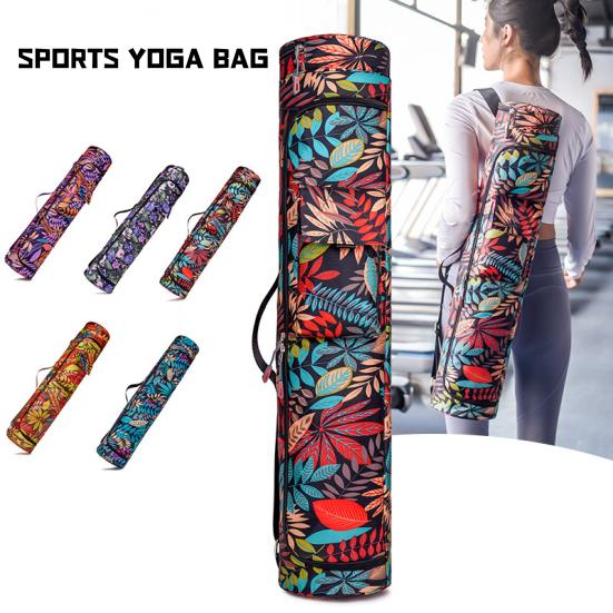 Portable Fashion Printed Adjustable Strap One-shoulder Yoga Backpack for Exercise Fitness