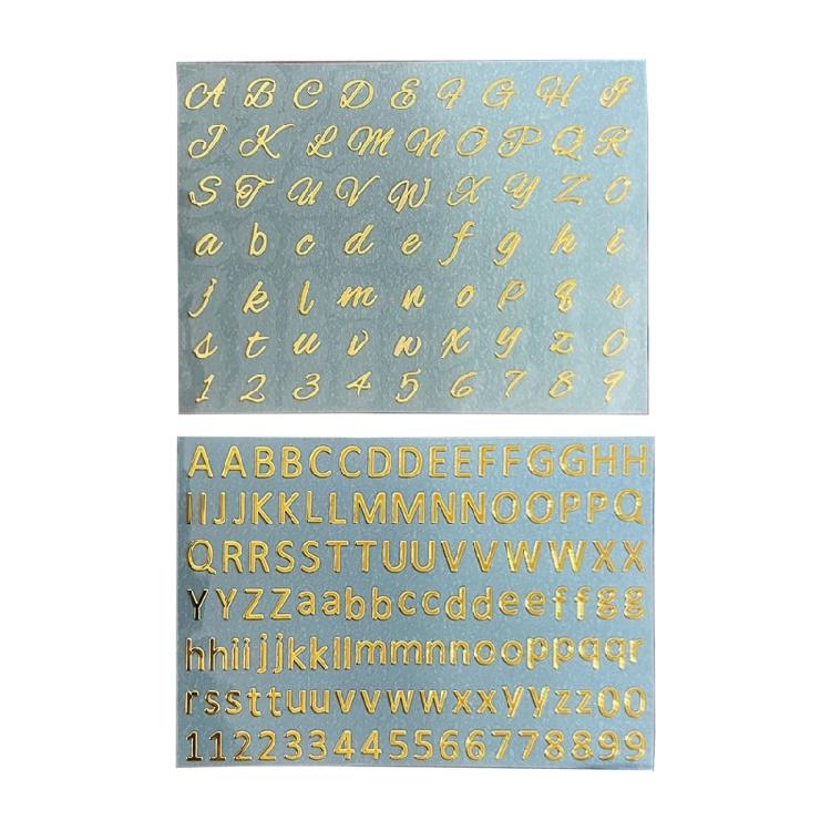 Samolepky s písmeny Malá lepicí písmena Roztomilé abecední samolepky pro epoxid