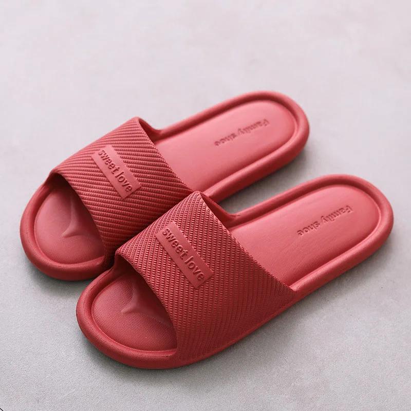 Fashion Summer Bathroom Slippers Men Women Non-slip fashion Slides Indoor House EVA Slippers Woman Couples at Home Happy Flops