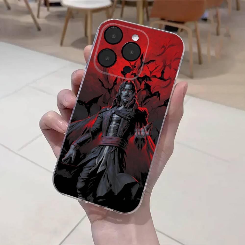 C- Castlevania Phone Case For iPhone 16,15,14,13,12,11 Plus,Pro,Max,XR,XS,X,7,8 Plus,SE,Mini Transparent Soft Cover