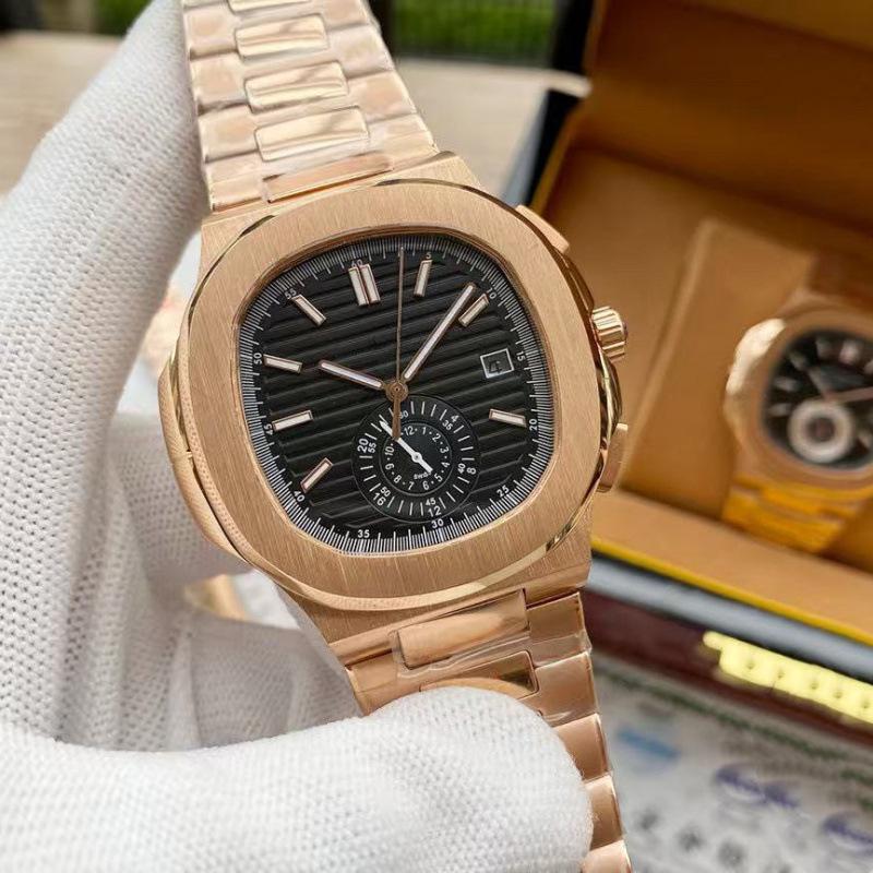 Patek Philippe Nautilus 5980 Otomatik Paslanmaz Çelik Kronograf Erkek Kol Saati