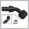 ZHSYMX 8AN 45 Degree Push Lock Hose Fitting and Hose Clamp End Black Rubber