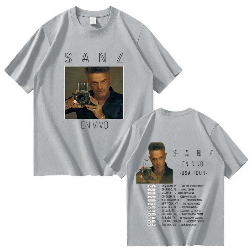 Im Jahr 2025 ist das meistverkaufte Tour-T-Shirt des Sängers Alejandro Sanz ein Sommer-Print aus 100 % reiner Baumwolle für Unisex und Damen.