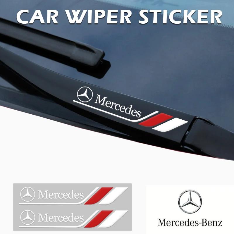 Auto Decor Decals Car Window Wiper Stickers For Mercedes Benz A B R G Class GLK GLA W204 W251 W463 W176 Creative Stickers Emblem