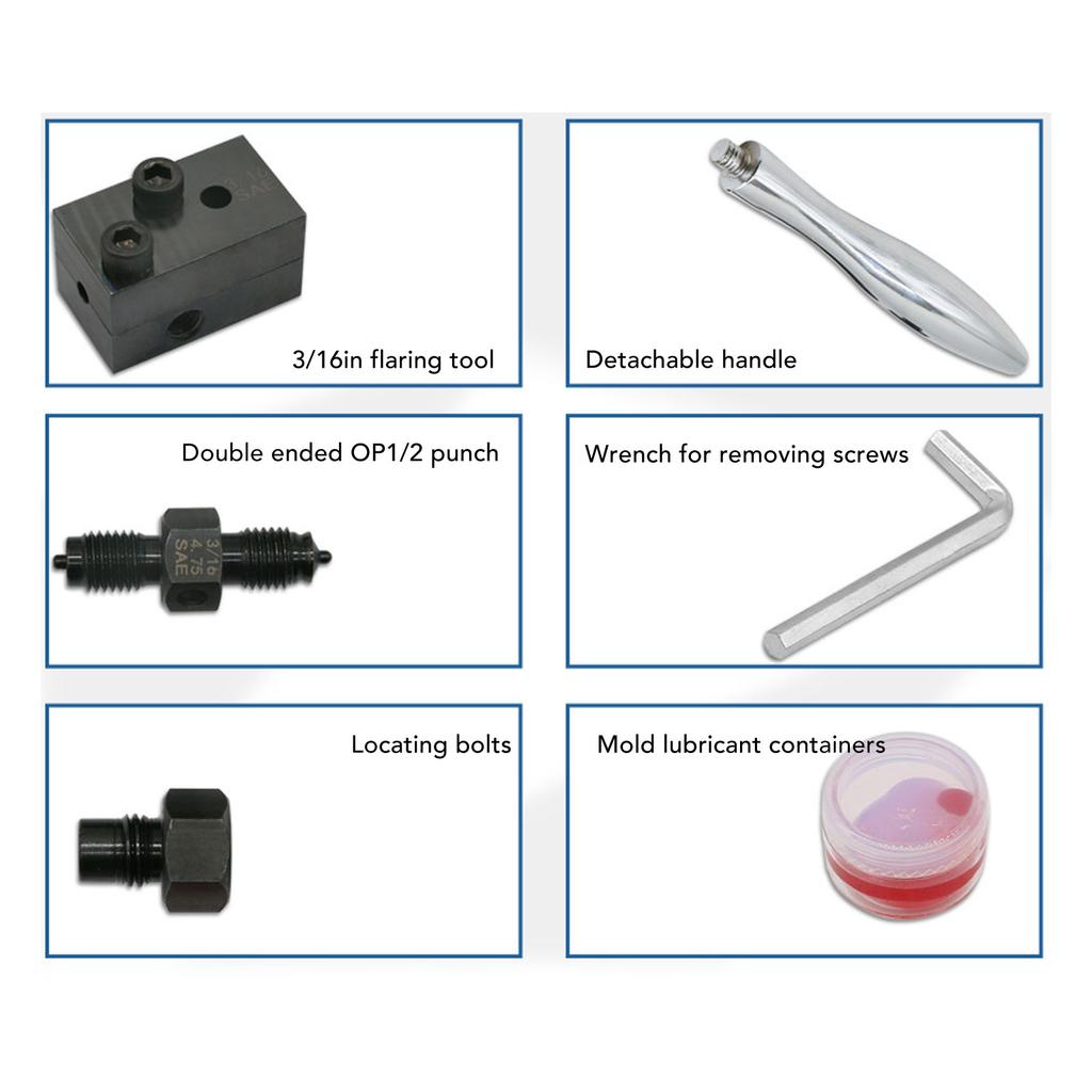 Car Brake Line Flaring Tool Anti  Multi Functional Compact Steel Brake Pipe Reamer for 45 Degree SAE Double Flaring