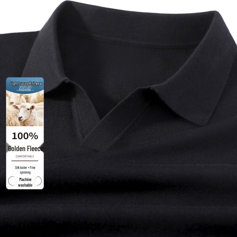 Men s 100% Merino Wool Short Sleeve Polo Shirt L