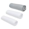 Lot de 3 draps housses TODAY Essential - 160 x 200 cm - 2 personnes - 100% Coton - Craie/ Acier
