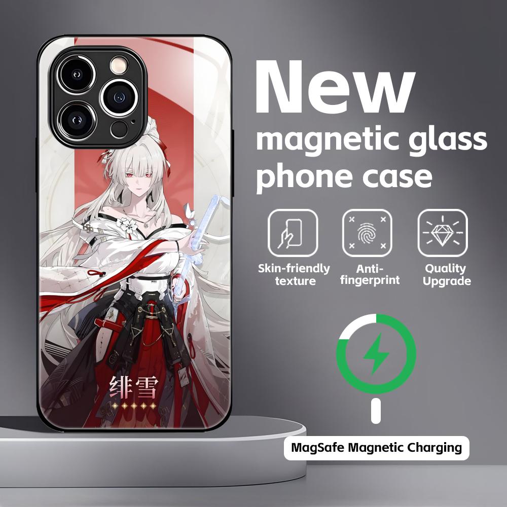 Wuthering Waves Hiyuki Phone Case For iPhone17 16 15 14 13 12 11 X XR XS 8 Plus Mini Pro Max Glass Magnetic Case