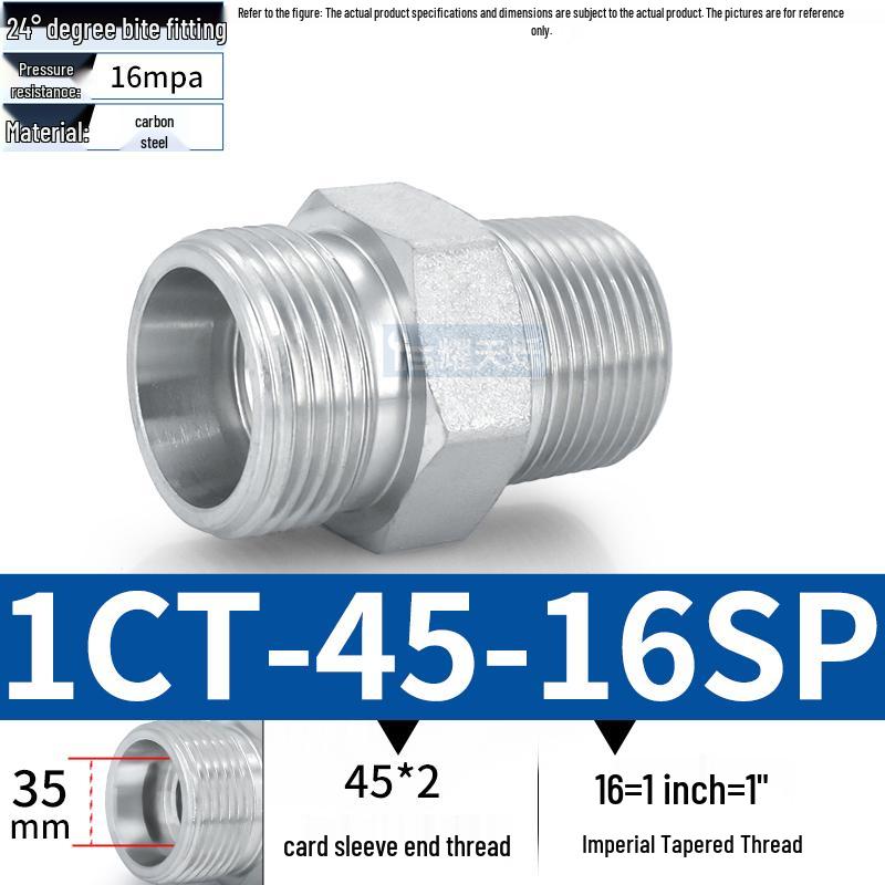 1CT-SP Verzinkte Karte für Hochdruck-Englisch-Kegelrohrgewinde Hydraulikölrohrübergang