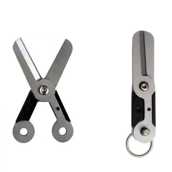 

Мини-карман для выживания на открытом воздухе из нержавеющей стали, анти-потерянный ножничный инструмент, брелок для ключей