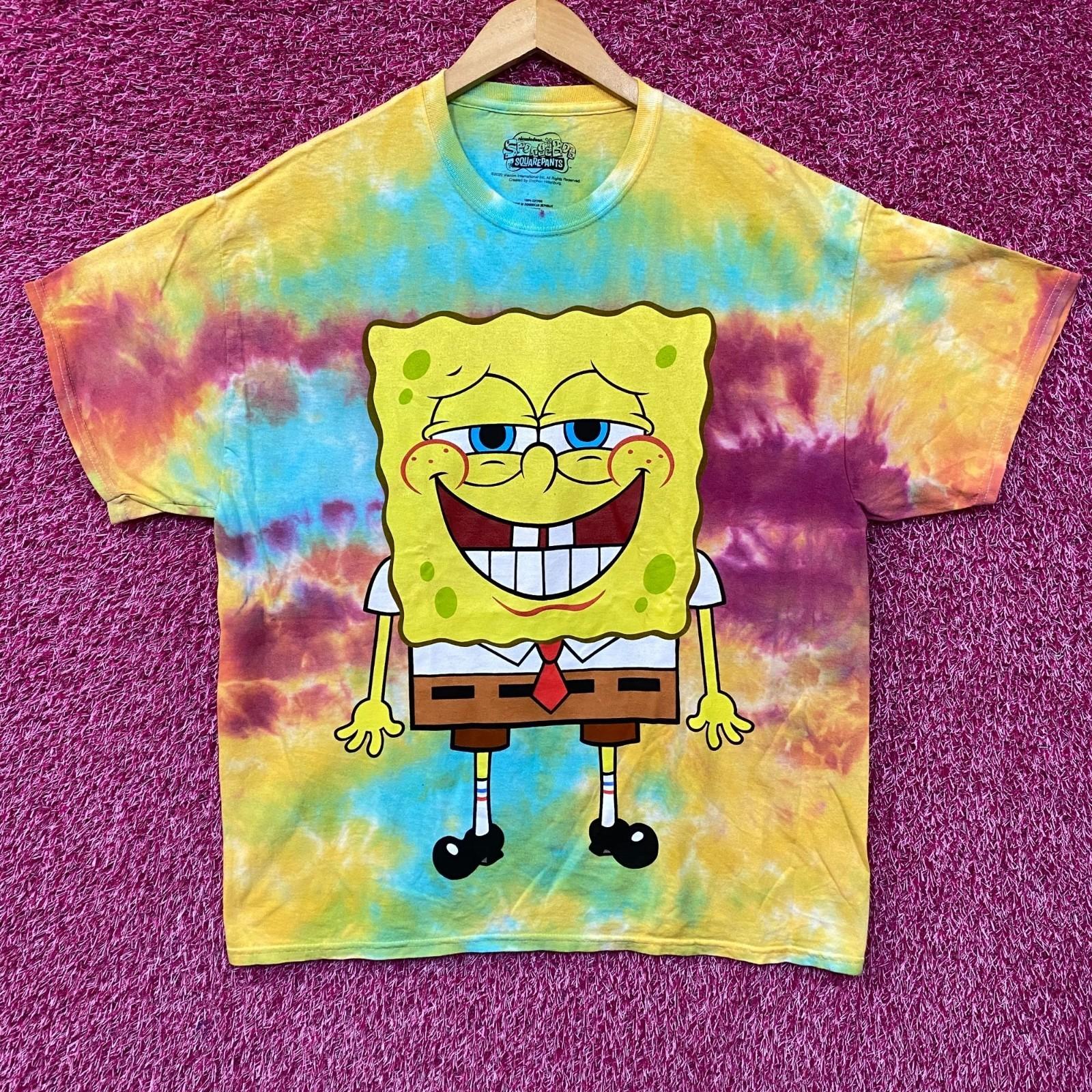 Nickelodeon SpongeBob Happy Times tiedye Tshirt size large M