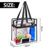 2/4Pcs Large Capacity Clear Tote Bags Multipurpose Clear Lunch Bag with Zipper Flexible Transparent Shoulder Bag for Work School