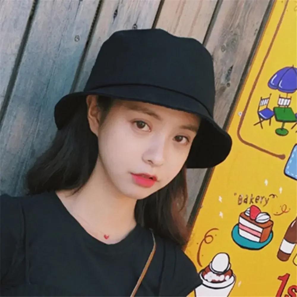 1Pc Summer Big Brim Sun Hat For Female Seaside Sun Protection UV Beach Cap Japanese Wild Fisherman Hat with Windproof Rope Gifts