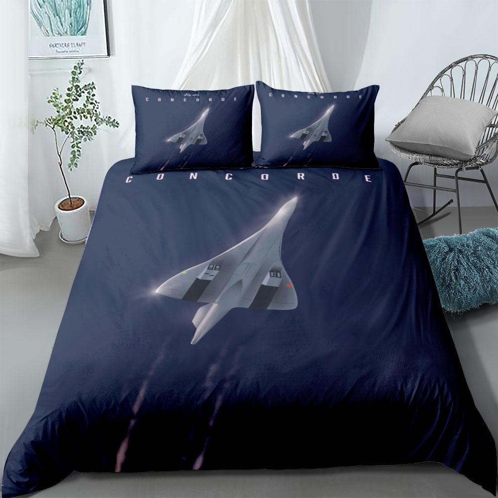 Fly the Concorde Duvet Cover Set UK Single Double Queen US Twin Full King Size Among Bed Linen Set