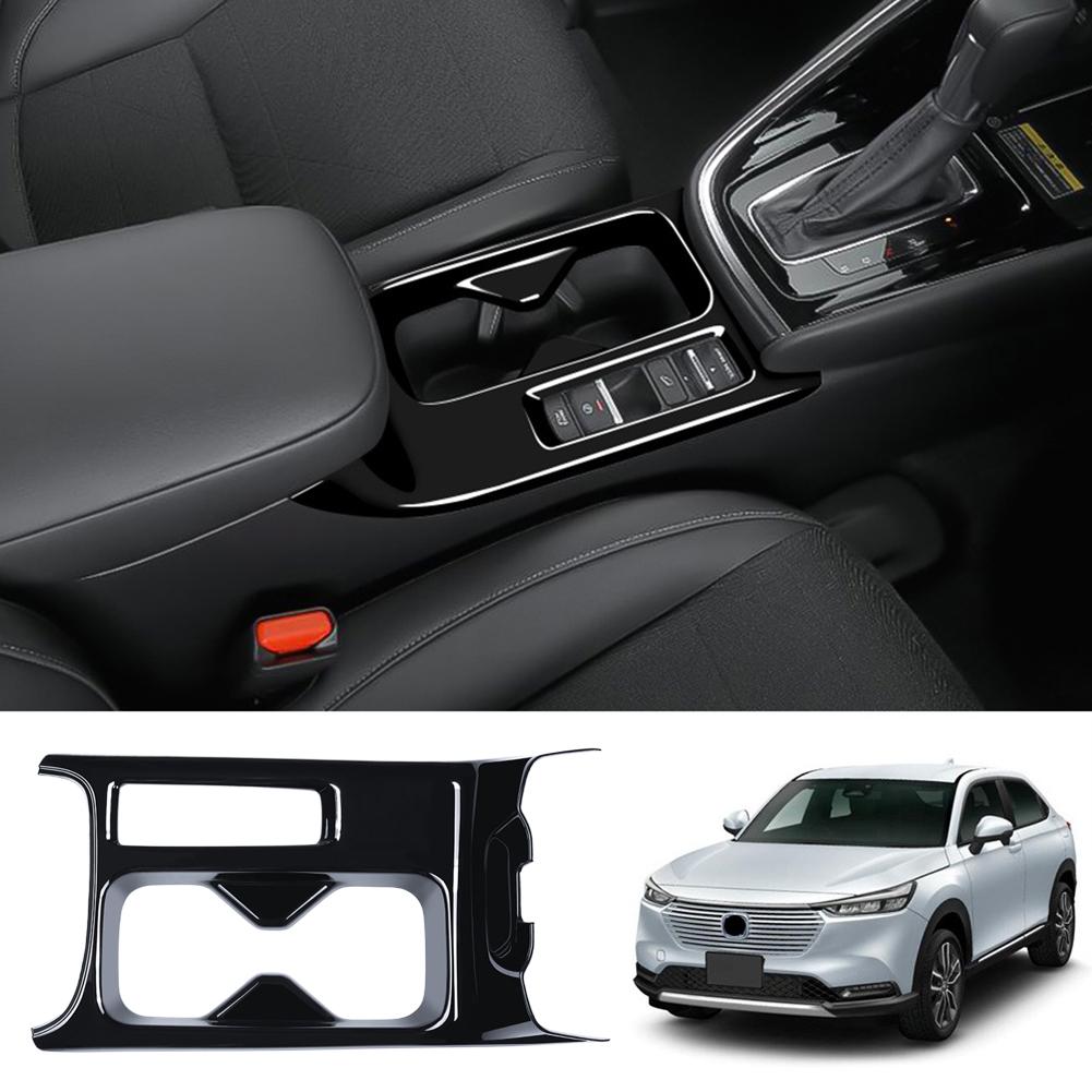 Car Central Control Armrest Box Water Cup Frame Cover Trim for Honda HRV VEZEL Interior Accessories 2021 2022 for RHD