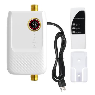 Mini Electric Instantaneous Water Heater 110V 3000 W Electric Water Heater with Digital Screen