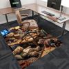 1pc Teddy Bear Pizza Party Chair Mat - Anime Cartoon Design Office Desk Pad for Home Decor, Seasonal Gift, Non-Slip Rug Suitable for Office, Living Ro