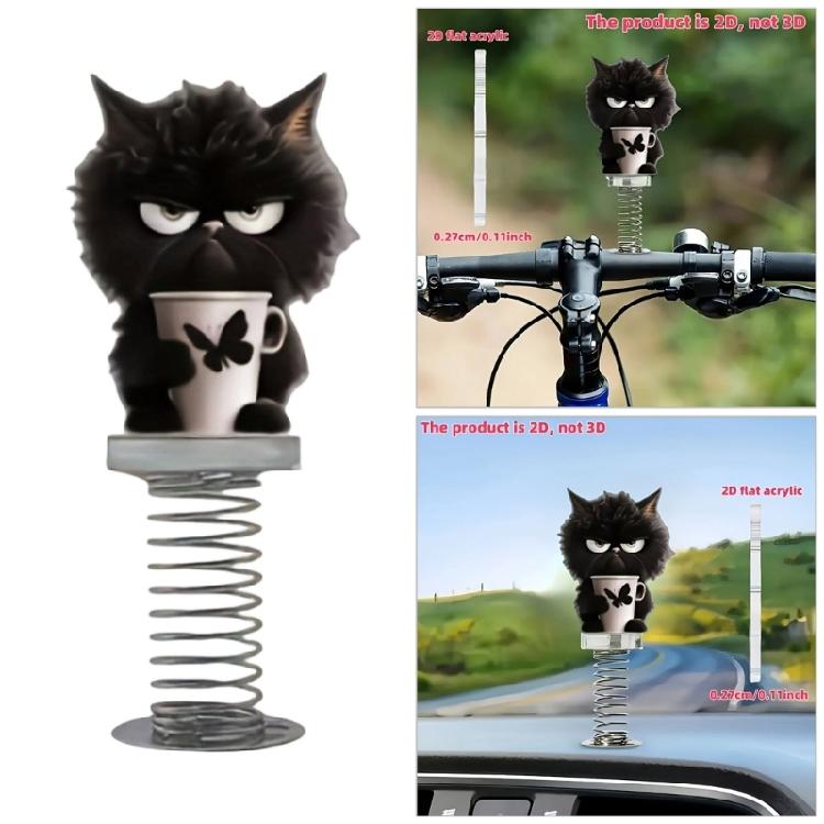 Head Nodding Cats Acrylic Car Decors Interactive Dashboard Toy Long Service Color Retention Multiple Styles for Men Women