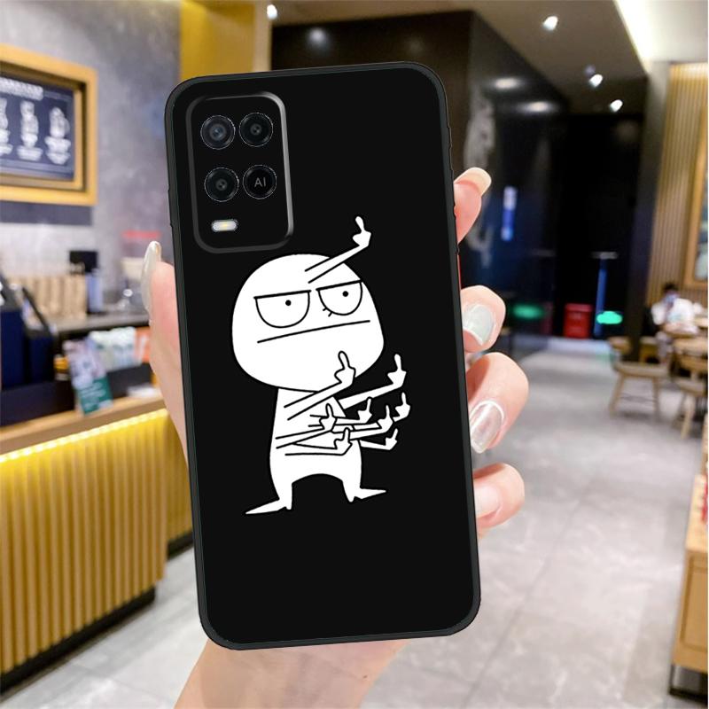 

Funny Man Middle Finger Case For Oppo A80 A40 A60 A18 A38 A58 A78 A98 A96 A76 A16 A94 A74 A54 A15 A17 A57 A77 A5 Pro OPPO A96 4G